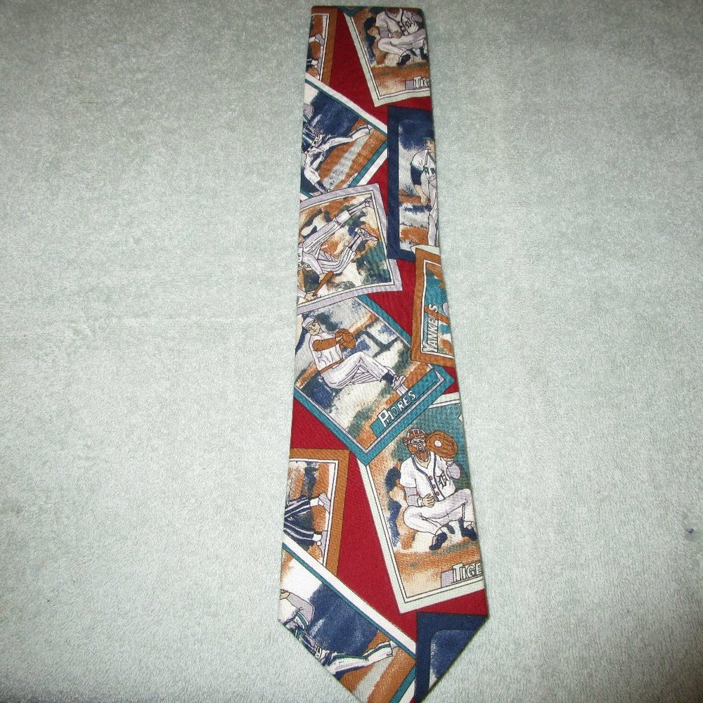 Baseball Card Design Tie